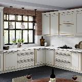 Профиль-ручка крепление саморезами белый матовый (краска RAL9016), L-3000мм