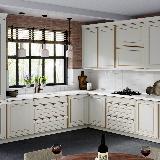 Профиль-ручка врезная для фасада 18мм, белый матовый (краска RAL9016), L-3000мм