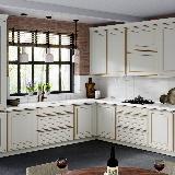 Профиль-ручка крепление саморезами белый матовый (краска RAL9016), L-3000мм