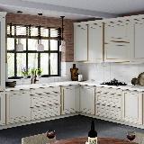 Профиль-ручка крепление саморезами для фасада 16мм, белый матовый (краска RAL9016), L-3000мм