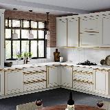 Профиль-ручка крепление саморезами для фасада 16мм,  золото матовое (анод), L-3000мм