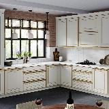 Профиль-ручка крепление саморезами для фасада 18мм,  золото матовое (анод), L-3000мм