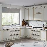 Профиль-ручка 128мм (L=196мм) крепление саморезами черный матовый (краска RAL 9005)