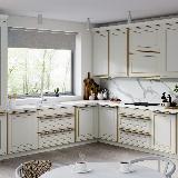 Профиль-ручка 128мм (L=196мм) крепление саморезами золото матовое (краска)