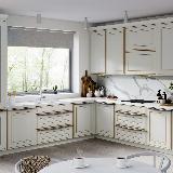 Профиль-ручка L=896мм крепление саморезами золото матовое (краска) Профиль-ручка L=896мм крепление саморезами золото матовое (краска)