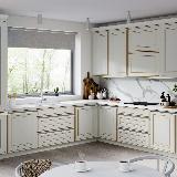 Профиль-ручка врезная для фасада 16/18мм, белый матовый (краска RAL9016), L-3000мм Профиль-ручка врезная для фасада 16/18мм, белый матовый (краска RAL9016), L-3000мм