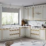 Профиль-ручка крепление саморезами для фасада 16мм,  золото матовое (анод), L-3000мм