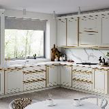 Профиль-ручка крепление саморезами для фасада 16мм,  золото матовое (анод), L-3000мм