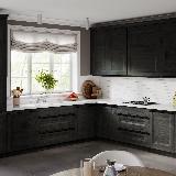 Профиль-ручка крепление саморезами для фасада 18мм, черный матовый (анод), L-3000мм