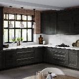 Профиль-ручка врезная для фасада 16/18мм, черный матовый (краска RAL9005), L-3000мм Профиль-ручка врезная для фасада 16/18мм, черный матовый (краска RAL9005), L-3000мм