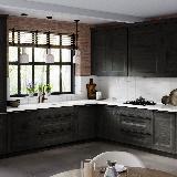 Профиль-ручка крепление саморезами графит (краска), L-3000мм