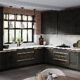 Профиль-ручка крепление саморезами для фасада 16мм,  золото матовое (анод), L-3000мм