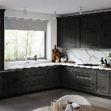 Профиль-ручка крепление саморезами для фасада 18мм, графит (краска), L-3000мм