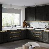 Профиль-ручка крепление саморезами для фасада 16мм,  золото матовое (анод), L-3000мм