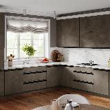 Профиль-ручка крепление саморезами для фасада 16мм, черный матовый (анод), L-3000мм