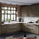 Профиль-ручка 128мм (L=196мм) крепление саморезами графит (краска)