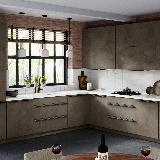 Профиль-ручка 200мм крепление саморезами графит (краска)