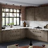 Профиль-ручка 192мм (L=220мм) крепление саморезами золото матовое (краска)