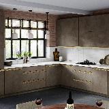 Профиль-ручка крепление саморезами для фасада 16мм,  золото матовое (анод), L-3000мм