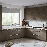 Профиль-ручка крепление саморезами белый матовый (краска RAL9016), L-3000мм