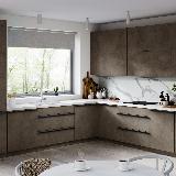 Профиль-ручка крепление саморезами черный матовый (краска RAL9005), L-3000мм Профиль-ручка крепление саморезами черный матовый (краска RAL9005), L-3000мм