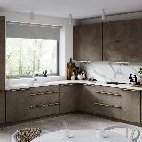 Профиль-ручка L=896мм крепление саморезами золото матовое (краска) Профиль-ручка L=896мм крепление саморезами золото матовое (краска)