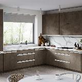 Профиль-ручка врезная для фасада 18мм, белый матовый (краска RAL9016), L-3000мм