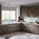 Профиль-ручка крепление саморезами для фасада 16мм, алюминий матовый (анод), L-3000мм