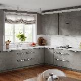 Профиль-ручка 128мм (L=196мм) крепление саморезами алюминий матовый (краска) Профиль-ручка 128мм (L=196мм) крепление саморезами алюминий матовый (краска)