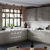 Профиль-ручка врезная для фасада 18мм, белый матовый (краска RAL9016), L-3000мм