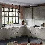 Профиль-ручка врезная для фасада 16/18мм, белый матовый (краска RAL9016), L-3000мм Профиль-ручка врезная для фасада 16/18мм, белый матовый (краска RAL9016), L-3000мм