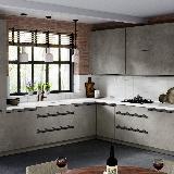 Профиль-ручка крепление саморезами для фасада 16мм, графит (краска), L-3000мм