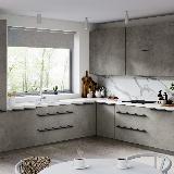 Профиль-ручка L=596мм крепление саморезами черный матовый (краска RAL 9005)