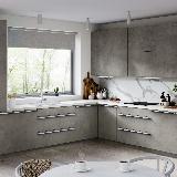 Профиль-ручка крепление саморезами белый матовый (краска RAL9016), L-3000мм