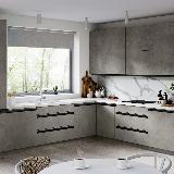 Профиль-ручка врезная для фасада 18мм, черный матовый (краска RAL9005), L-3000мм Профиль-ручка врезная для фасада 18мм, черный матовый (краска RAL9005), L-3000мм