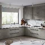 Профиль-ручка 200мм крепление саморезами графит (краска)