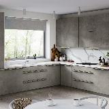 Профиль-ручка 192мм (L=220мм) крепление саморезами золото матовое (краска)