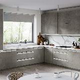 Профиль-ручка врезная для фасада 18мм, белый матовый (краска RAL9016), L-3000мм