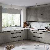 Профиль-ручка врезная для фасада 18мм, черный матовый (анод), L-3000мм