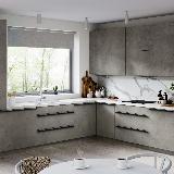 Профиль-ручка крепление саморезами черный матовый (анод), L-3000мм