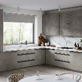 Профиль-ручка крепление саморезами для фасада 18мм, графит (краска), L-3000мм