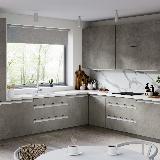 Профиль-ручка крепление саморезами для фасада 18мм, белый матовый (краска RAL9016), L-3000мм