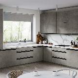 Профиль-ручка крепление саморезами для фасада 18мм, черный матовый (анод), L-3000мм