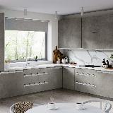 Профиль-ручка крепление саморезами для фасада 18мм, белый матовый (краска RAL9016), L-3000мм