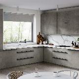 Профиль-ручка крепление саморезами графит (краска), L-3000мм