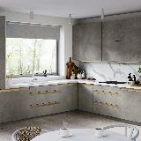 Профиль-ручка крепление саморезами для фасада 16мм,  золото матовое (анод), L-3000мм