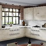 Профиль-ручка крепление саморезами белый матовый (краска RAL9016), L-3000мм