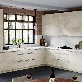 Профиль-ручка крепление саморезами белый матовый (краска RAL9016), L-3000мм