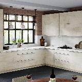 Профиль-ручка крепление саморезами для фасада 16мм, белый матовый (краска RAL9016), L-3000мм