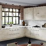 Профиль-ручка крепление саморезами для фасада 16мм, белый матовый (краска RAL9016), L-3000мм